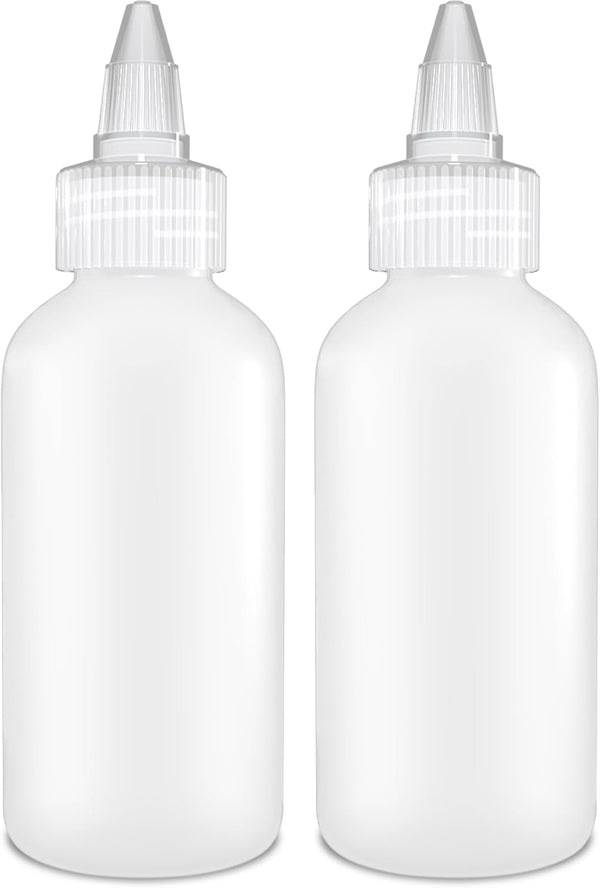 BRIGHTFROM Condiment Squeeze Bottles - 4 OZ Squirt Empty Bottles, Clear Twist