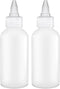 BRIGHTFROM Condiment Squeeze Bottles - 4 OZ Squirt Empty Bottles, Clear Twist
