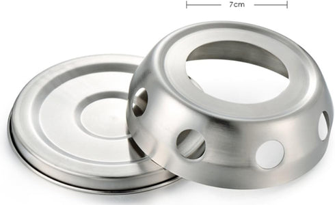 Round Base Stainless Steel Teapot Holder, Candle Heating Device Teapot Warmer Rack