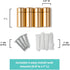 Wexel Art 1" Gold Stainless Steel Mounting Hardware for Acrylic Floating Frames, Pack of 4