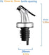 4 Pcs Oil Pour Spouts, Leakproof Nozzle Olive Oil Bottle Dispenser for Olive Oil, Wine, Vinegar, Soy Sauce (Silver)