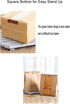 GM HOME 50 PCS Toast Paper Bag Kraft Bread Bag with Front Window Label Seal Sticker for Bakery Packaging