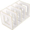 Fdit Wooden Desktop Bookshelf Rack, Storage Shelf for Home, School, Office Organizer (Warm White)