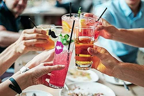 WZT 30 Piece Silicone Drink Markers, Multi-Purpose Wine Glass Markers for Bar, Party, Dinner Parties