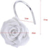 Actpe 12pcs White Rose Flower Shower Curtain Hooks, Rustproof Metal, Decorative for Bathroom, Living Room, Kid's Room