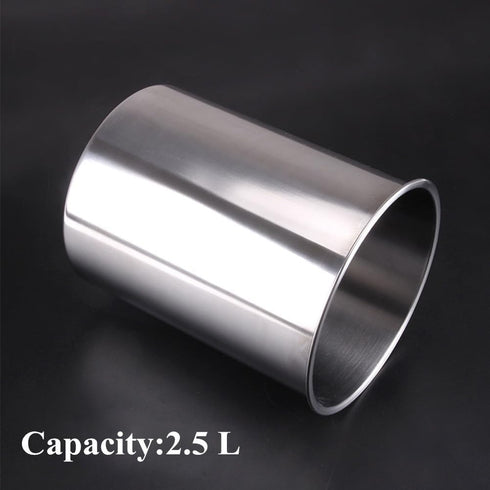 Stainless Steel Wine Cooler Bucket, Wine Bottle Chiller Ice Bucket (2.5L/Silver)
