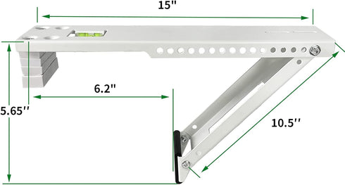 Window Air Conditioner Mounting Support Bracket, Universal AC Unit Window Stand Mount Brackets Support Up to 85 lbs Designed for 5,000 to 10,000 BTU A/C Units