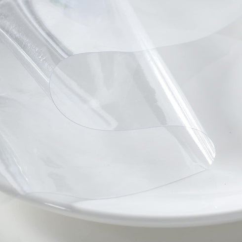 Obstal Clear Plastic Tablecloth 60 x 60 Inch, 100% Waterproof Oil-Proof Vinyl PVC Table Cloth for Dining Table, Indoor