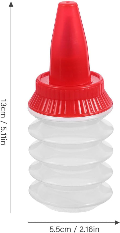 ABOOFAN 2 Pcs Cookie Icing Bottles Squeeze Writer Bottles Squeeze Bottles with Couplers and Stainless Steel Tips Clear Dispenser Decorating Cookies Cake Cupcakes Sweet Round Bakeware by ABOOFAN