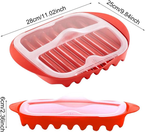 homfanseec Microwave Bacon Tray with Splatter Lid, Bacon Rack, Microwave Easy Bacon Maker, Only Use Medium or Lower