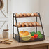 Wolera 3-Tier Countertop 36+90 Countertop 150+ Wooden Fresh Egg Holder With Basket for Eggs, Storage for with Carry