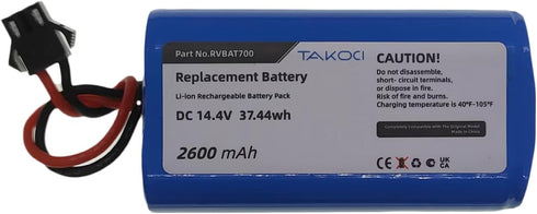 Replacement Shark RVBAT700 Battery for Shark ION Robot RV720,RV750, RV700,RV755 Vacuum Cleaners (Attention: 3-Prongs Connector)
