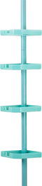 Bath Bliss 4 Tier Tensions Corner Shower Caddy | Shelves | Adjustable
