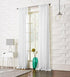 No. 918 Tayla Crushed Texture Semi-Sheer Curtain Panel, 50" x 95", White, Rod Pocket