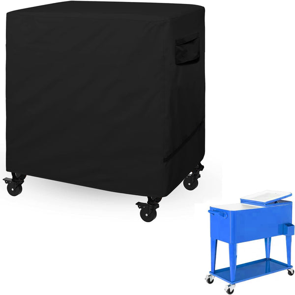 WOMACO Cooler Cart Cover, Waterproof Outdoor Cooler Cart Covers, Heavy Duty Patio