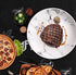 Marble Design Porcelain Dinner Accent Plates, Set of 4, 8 Inches