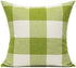 Outdoor Green Throw Pillow Covers 18x18, Set of 2 Buffalo Plaids Check for Spring Front Porch Home Decor