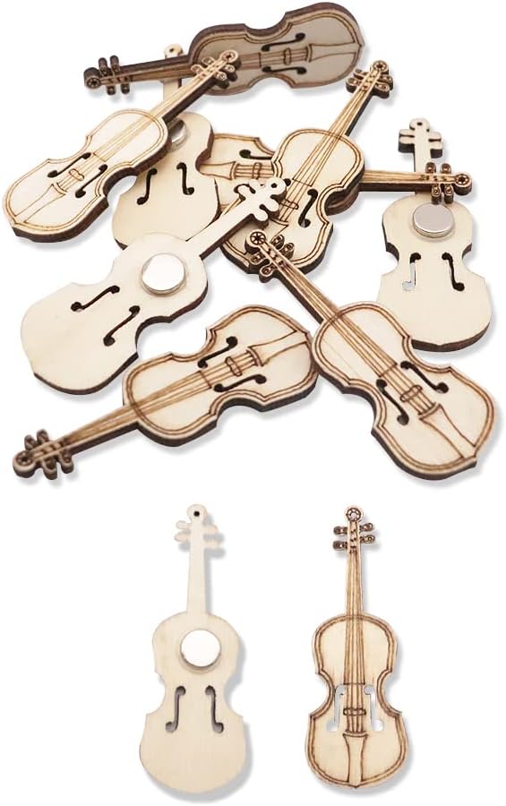 Guitar Magnets for Refrigerator, JruiZhp 16 Pcs Lovely Violin Shaped Magnets for Home and Office Decoration