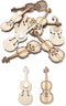 Guitar Magnets for Refrigerator, JruiZhp 16 Pcs Lovely Violin Shaped Magnets for Home and Office Decoration