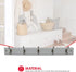 Home Basics Durable 5-Double-Hooks Wall Mounted Hanging Rack (White) for Entry Way or Garage