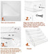 PMMASTO Countertop, 6 Countertop, Tiered Spice Rack, Seasoning Organizer, Clear Acrylic Vertical Shelves Can Organizer