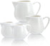 CHOOLD 2 pcs Mini Ceramic Creamer with Handle, Coffee Milk Creamer Pitcher - White, 1.5 oz