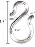 50PCS 1.7Inch Clear Plastic Punch Bowl Cup, S Hooks Hangers