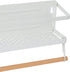 Household Essentials Metal Magnetic Spice Rack with Paper Towel Holder, White