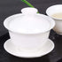Gaiwan White Glaze Porcelain Teacup, Kung Fu Tea Service Set for Home Office Decoration (100ml)