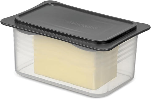 SIGNORA WARE Signoraware Wide Butter Dish with Lid Fits, Airtight, Stackable, BPA-Free Plastic, Microwave & Dishwasher