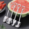 Aliotech Dessert Spoon Set, 4 Pcs 4.8" Shovel Shape Stainless Steel Spoons, Ice