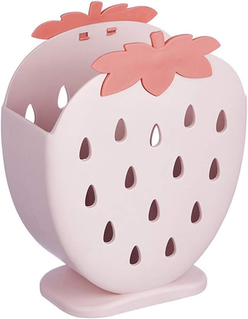 AKOAK 1 Pack Strawberry Cutlery Storage Box, Suitable for Storing Spoons, Chopsticks, Knives, and Utensils