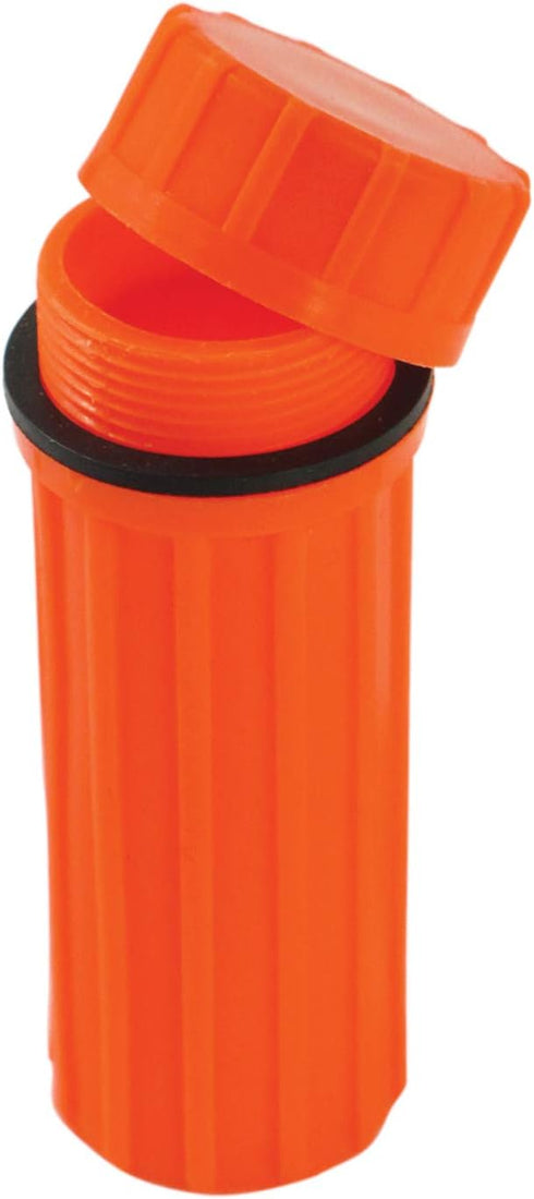 3-in-1 Orange Waterproof Match Storage Box with Firestarter Flint by SE