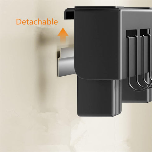 15.7'' Wall Mount Stainless Steel Utensil Holder, Multi-use Kitchen Storage Organizer Rack with Knife Holder
