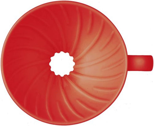 Hario VDCR-02R V60 02 Ceramic Coffee Dripper, Red for 1-4 Cups