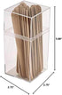 Pioneer Plastics 036C Clear Tall Rectangular Plastic Container, Pack of 4, 2.75" W x 2.625" D x 5.75" H