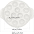 Bamboo's Grocery LoKii 12 Holes 2 Pack Ceramic Escargot Dish, Ceramic Snail Dish with Handles, Escargot Dish Diet Plates, White, 9.25 Inches