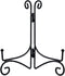 Black Iron Plate Stand - 8 Inch Plate Holder for Displaying Cookbooks, Pictures, and Decorative Plates (1 Pack)