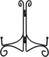 Black Iron Plate Stand - 8 Inch Plate Holder for Displaying Cookbooks, Pictures, and Decorative Plates (1 Pack)