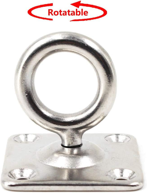 M5 Heavy Duty Swivel Ceiling Mount Hook, 304 Stainless Steel for Yoga Swing & Marine Deck Hardware (4PCS)
