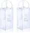 Ice Wine Bag Portable Collapsible Clear Wine Pouch Cooler with Handle for Party, Outdoor, Champagne, Cold Beer, 3 Pack