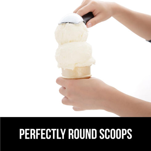 GORILLA GRIP Heavy Duty Ice Cream Scoop, BPA-Free, Dishwasher Safe, Comfortable Zinc Alloy Handle, Professional Scooper
