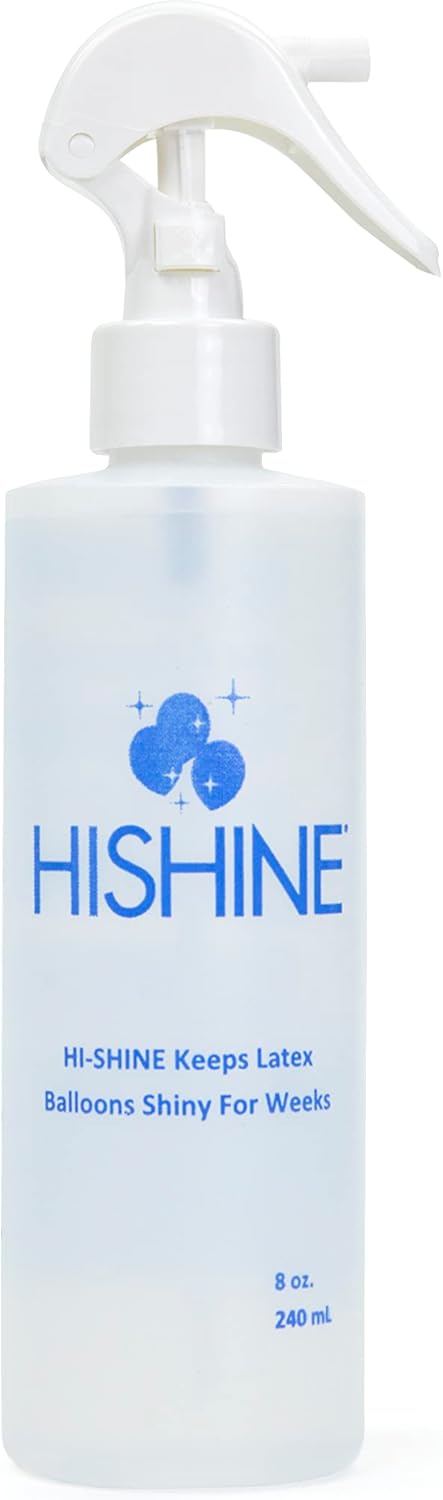 Hi-Shine Balloon Spray 8 oz - Instant Gloss & Vibrant Finish for Party Decor, Easy Application, Long-Lasting Results