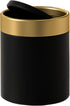 Small Trash Can with Lid, Mini Desk Trash Can, 1.5 Liter / 0.4 Gallon Metal Garbage Can for Countertop