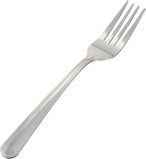 Winco 12-Piece Dominion Heavy Weight Dinner Fork Set, Silver, 18-0 Stainless Steel, 4.5"L x 0.63"W
