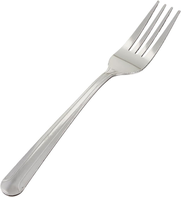 Winco 12-Piece Dominion Heavy Weight Dinner Fork Set, Silver, 18-0 Stainless Steel, 4.5"L x 0.63"W