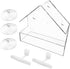 Window Bird Feeder 2 Pack, Small Acrylic Feeder with Strong Suction Cups and Drain Holes