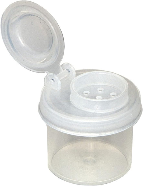 BRAZZA Salt and Pepper Shakers Moisture Proof Set, Clear with Black Lids, Perfect for Camping, Travel Spice Set (5 mini)
