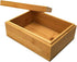 Zhou Bamboo Natural Storage Box with Cover, Unpainted Wooden Gift Box, 6.3x4.72x2.76 inch