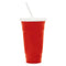 G.E.T. SC-32-SET-R Red 32 oz. Reusable Plastic Tumbler Set, 1 Count